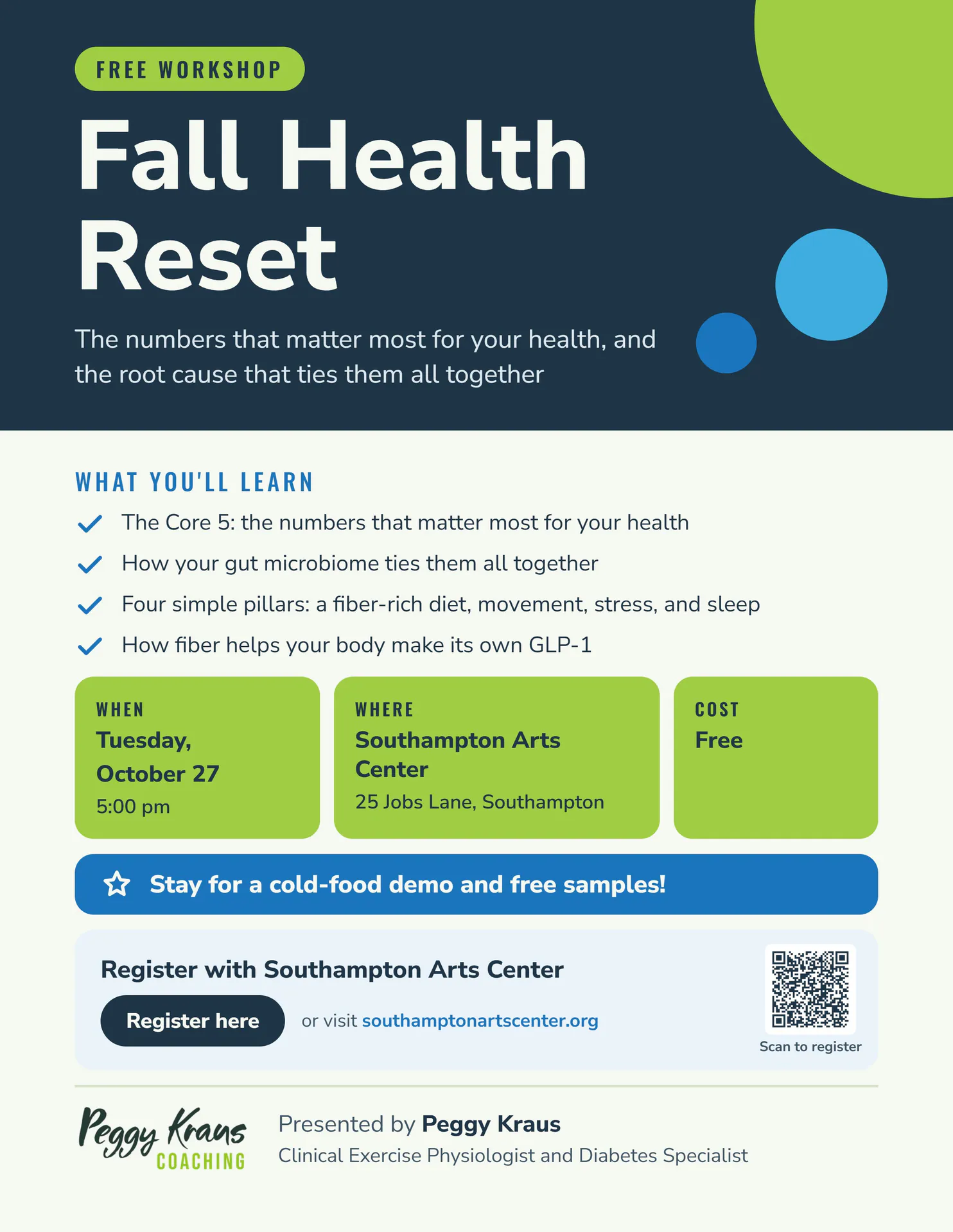 Fall Health Reset Workshop with Peggy Kraus